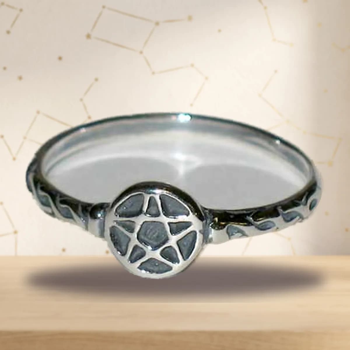 Pentagram ring size 4 sterling