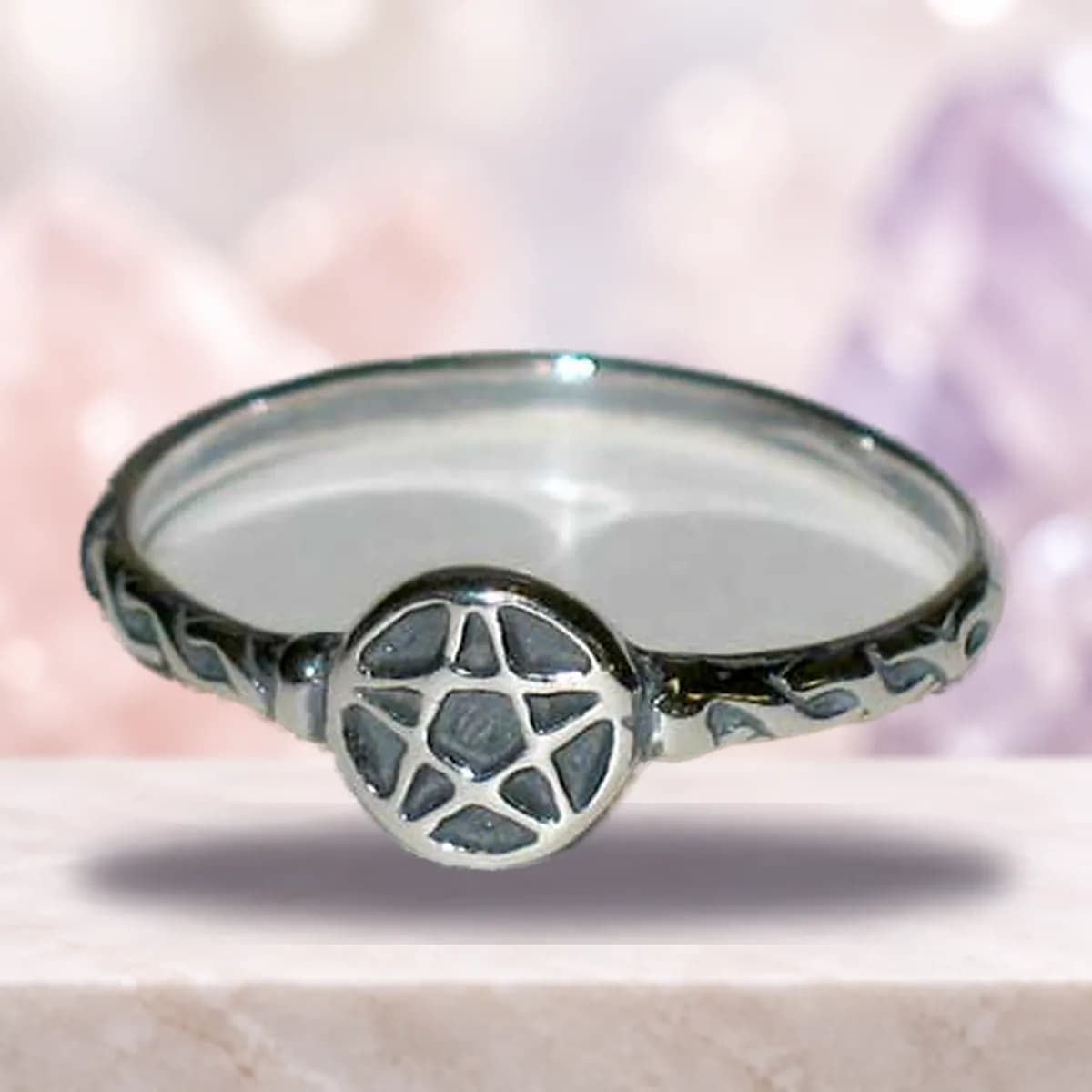 Pentagram ring size 5 sterling