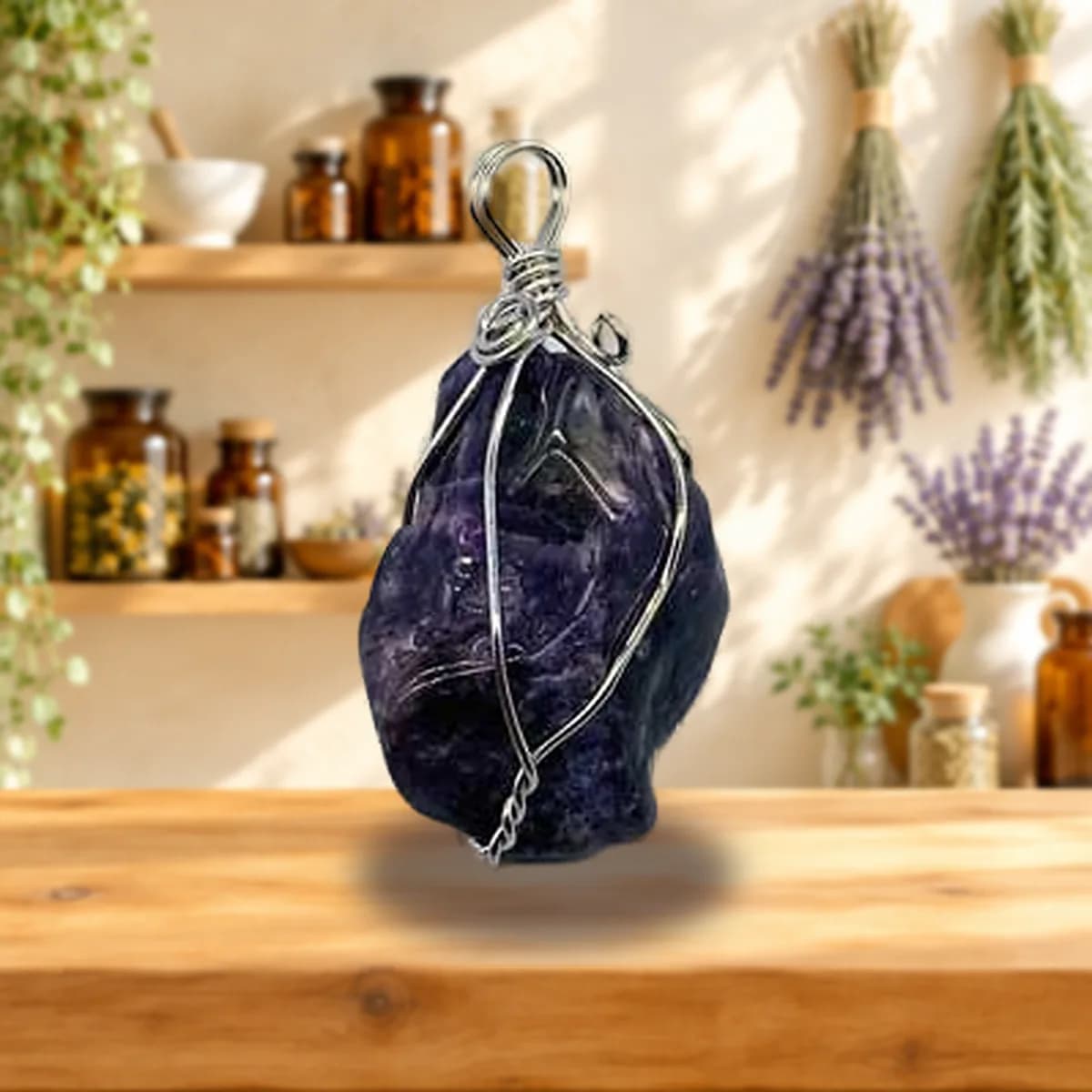 Amethyst wire wrapped