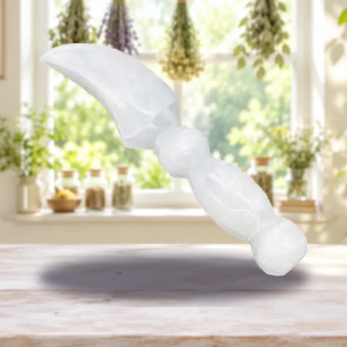 10" Selenite athame
