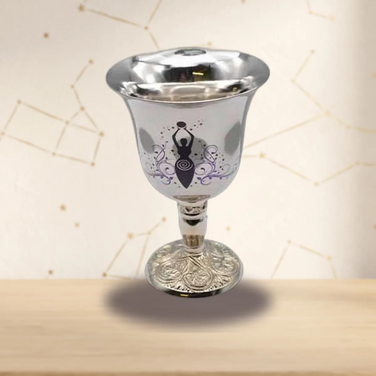 4 3/4" Goddess of Earth chalice stainless steel