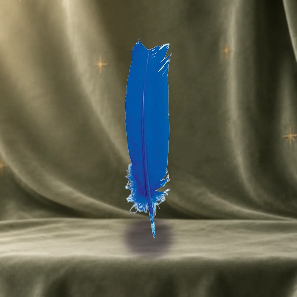 (set of 10) Blue feather 12"