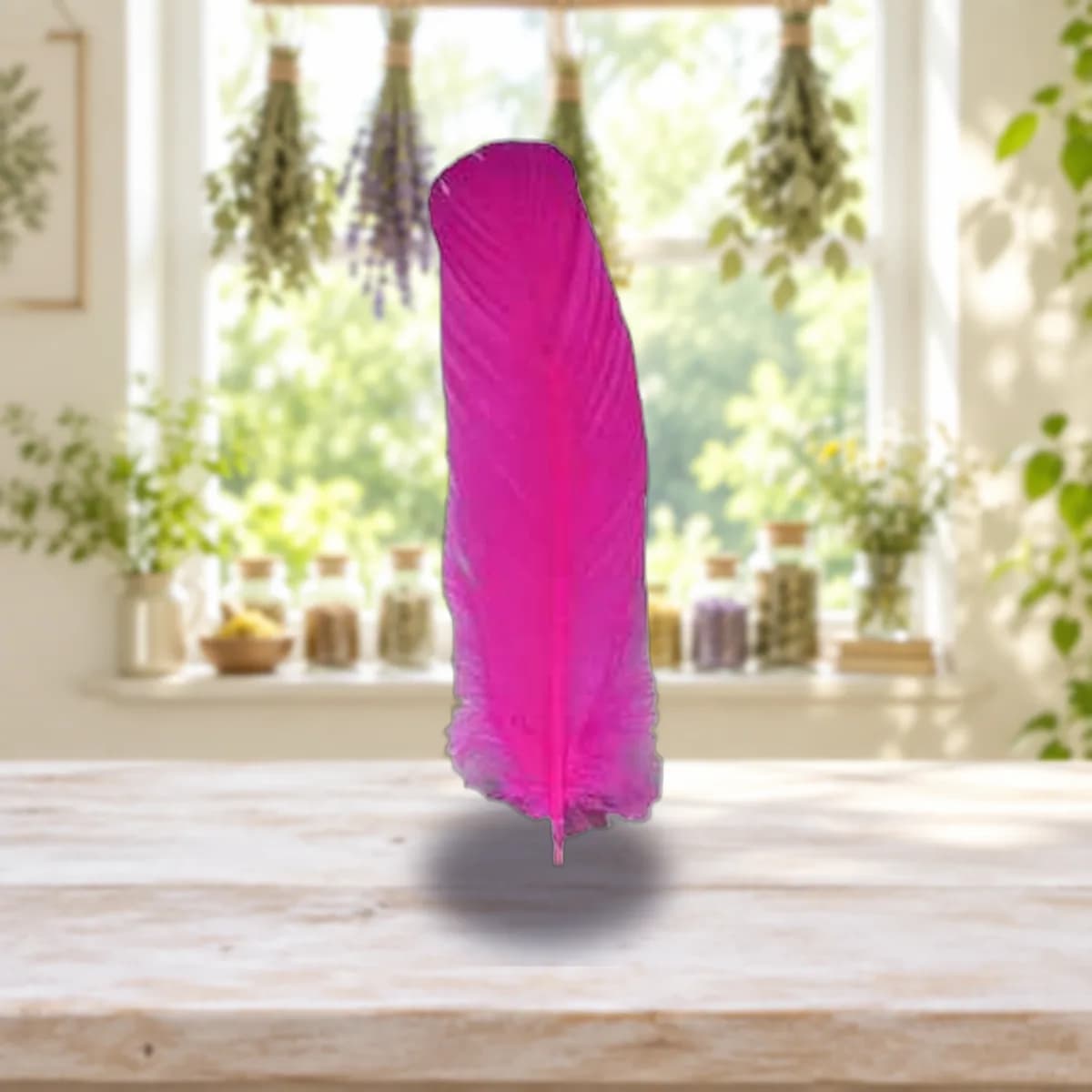 (set of 10) Pink feather 12"