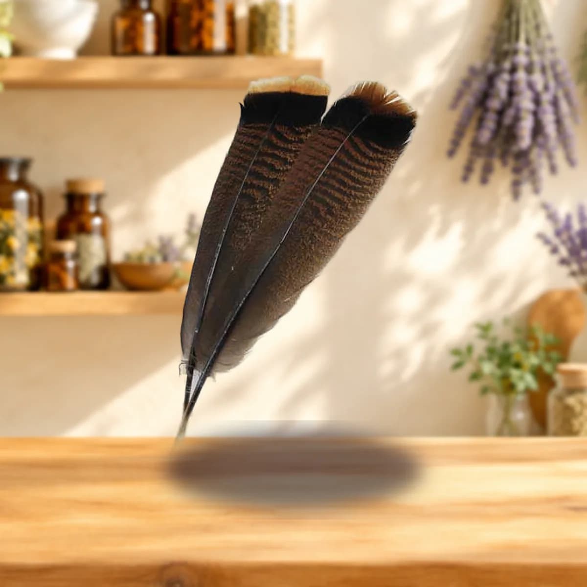 Bronze Turkey Tail Feather
