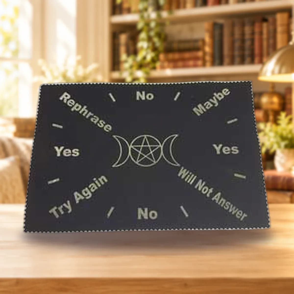 8"x12" Triple Moon Pentagram pendulum mat (slight imperfection)