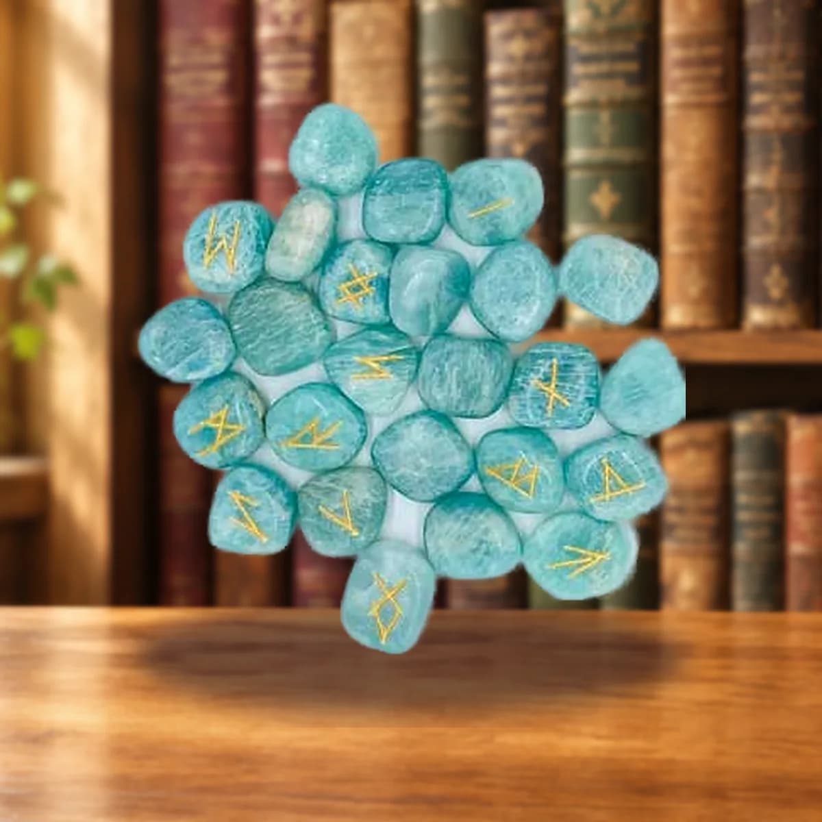 Amazonite rune set