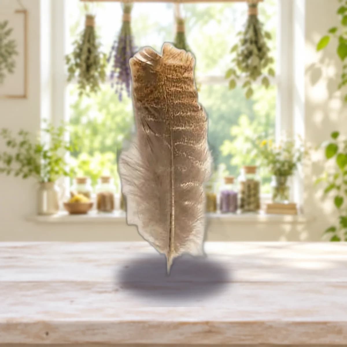 Barred Wing Smudging Feather