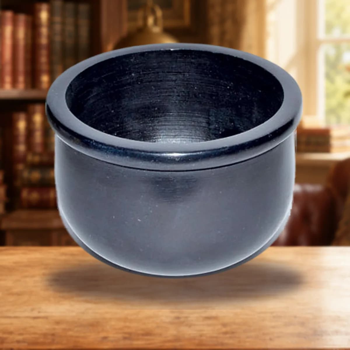 Black Stone Scrying Bowl/Smudge Pot 3"