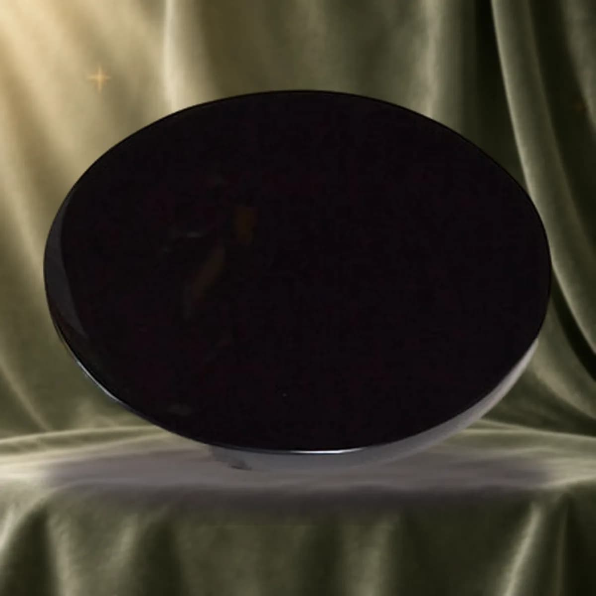 6" Black Obsidian scrying mirror