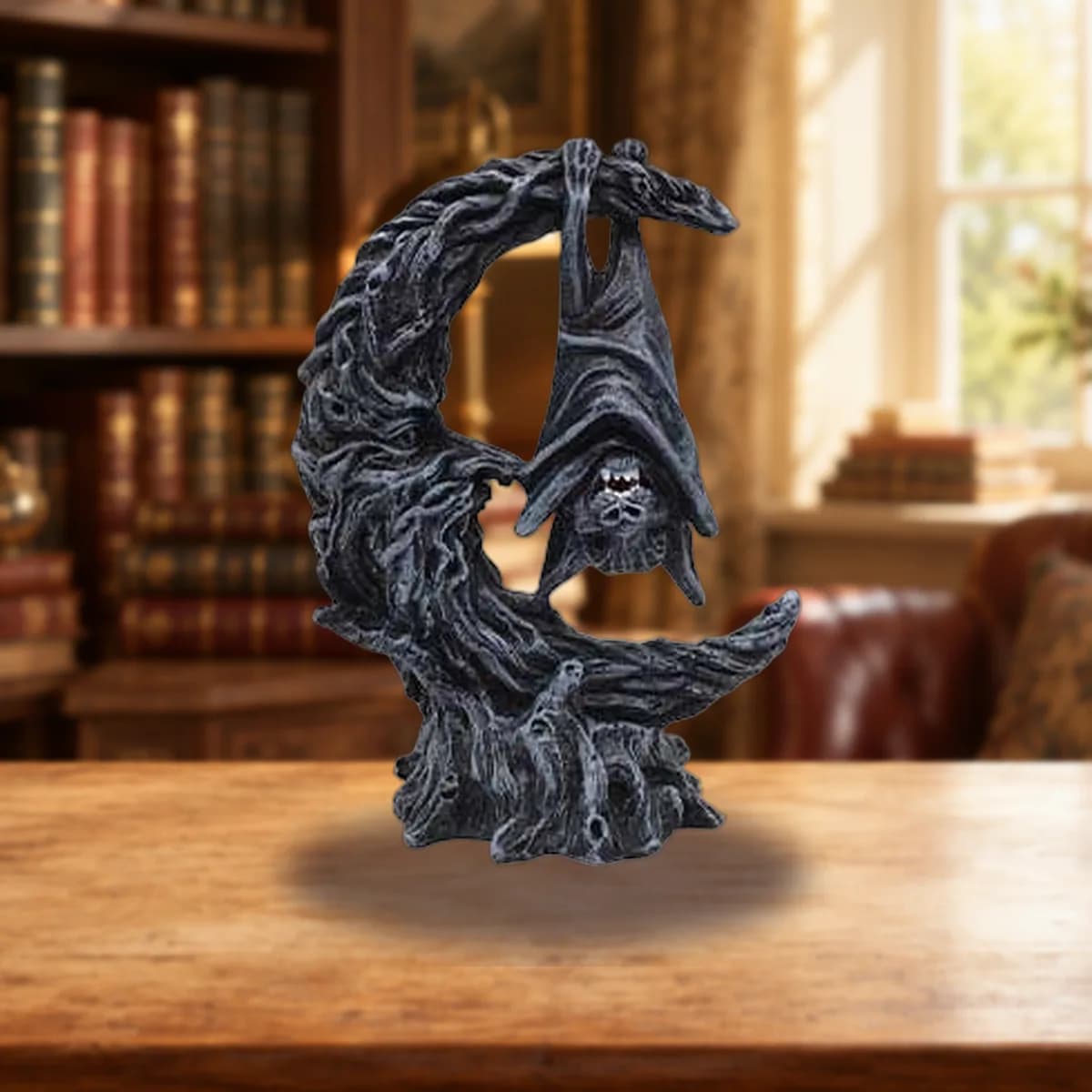 5 1/4" Bat Hanging on Moon