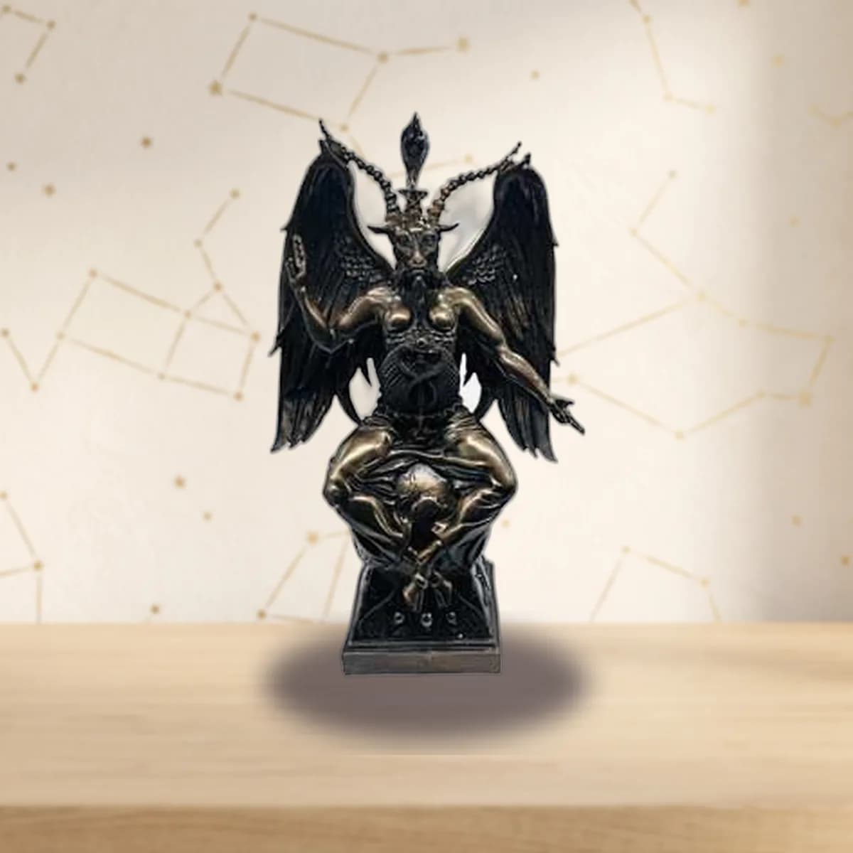 14 1/2" Baphomet bronze color