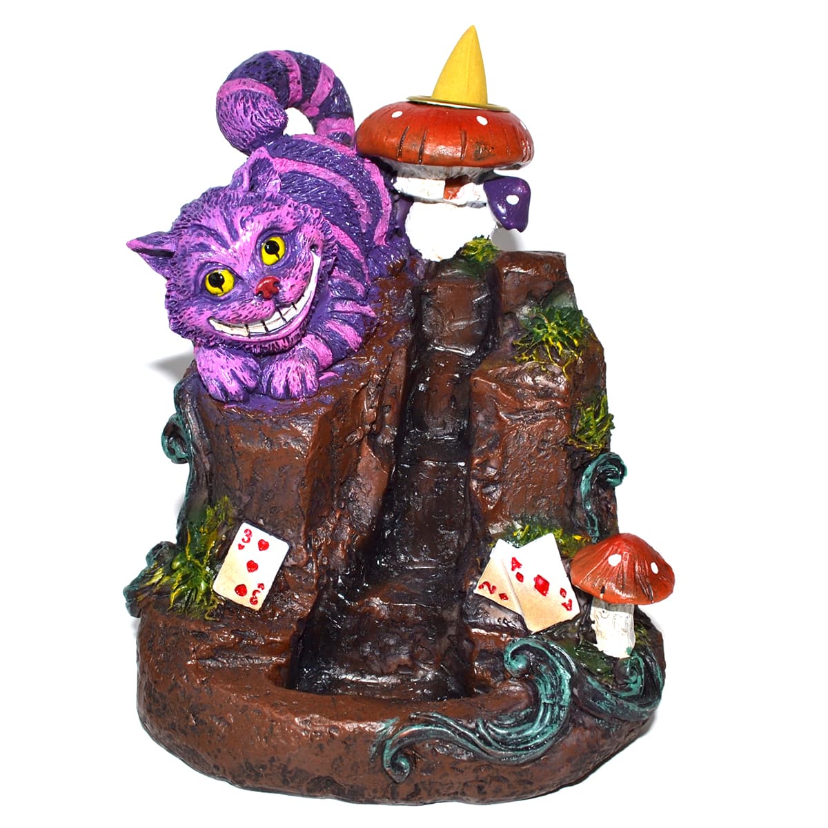 6" Cheshire Cat backflow incense burner