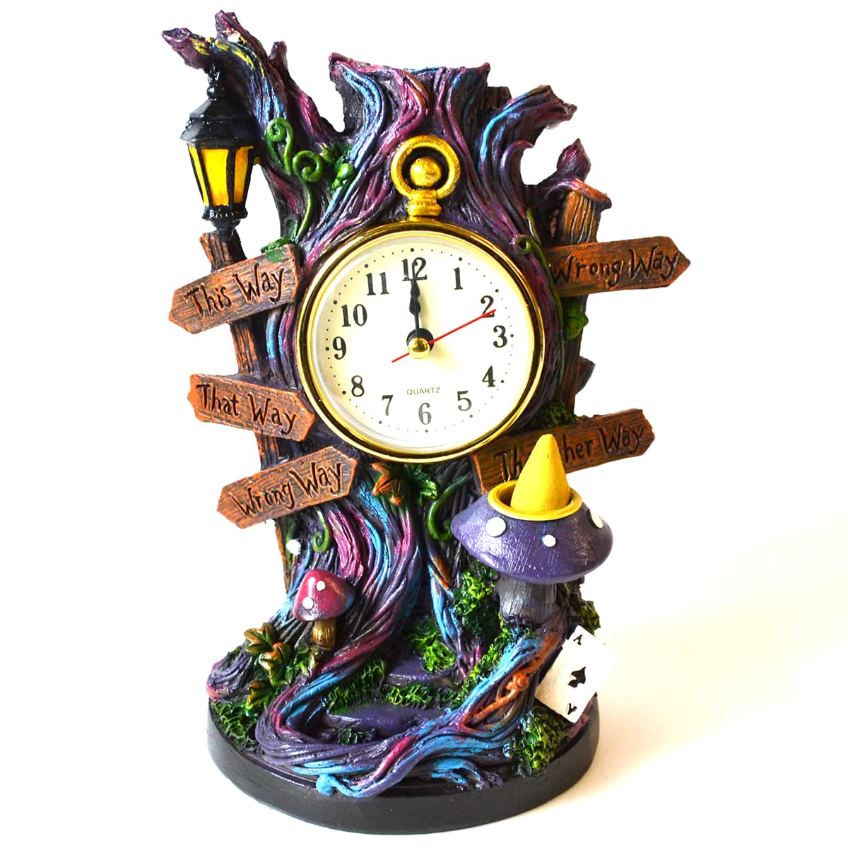 Wonderland Clock Backflow Incense Burner, 8 in.