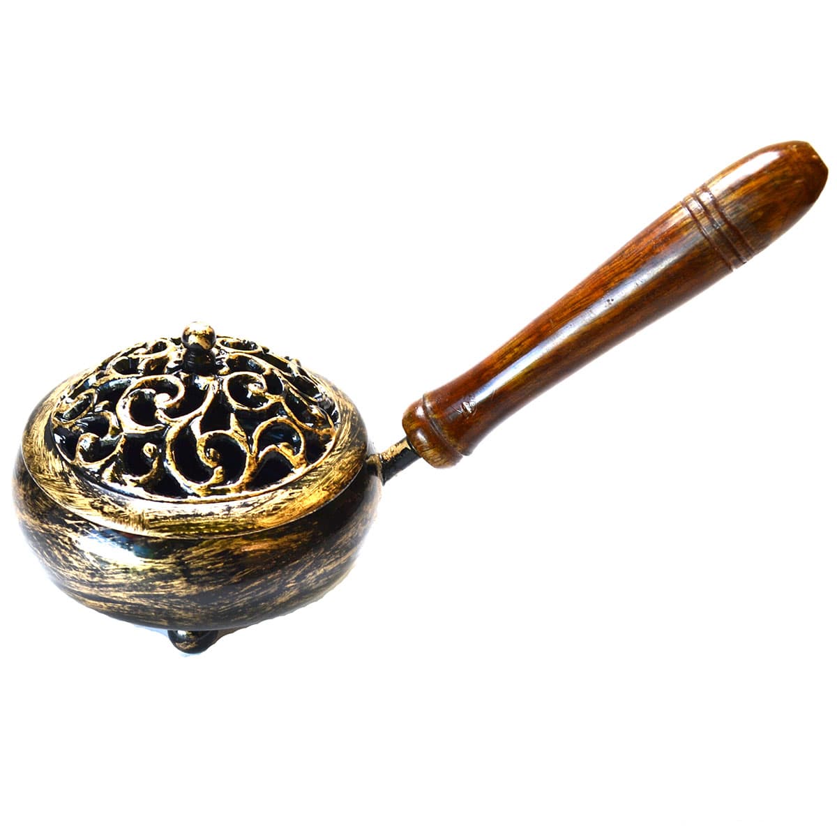 9" metal incense burner