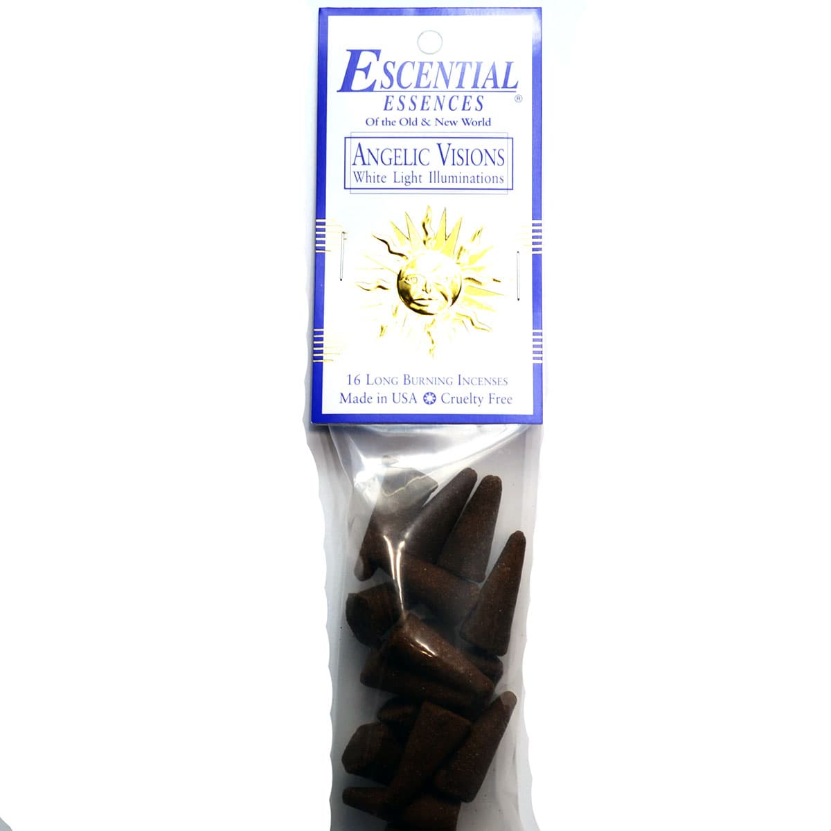 16/pk Angelic Vision escential essences incense cones