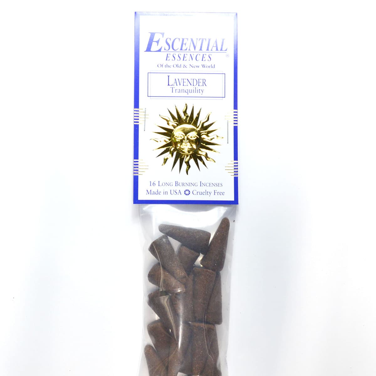 16/pk Lavender escential essences incense cones