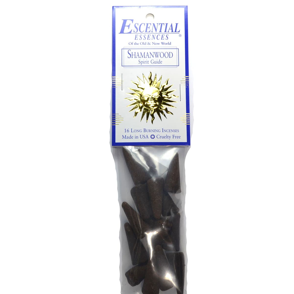 16/pk Shamanwood escential essences incense cones