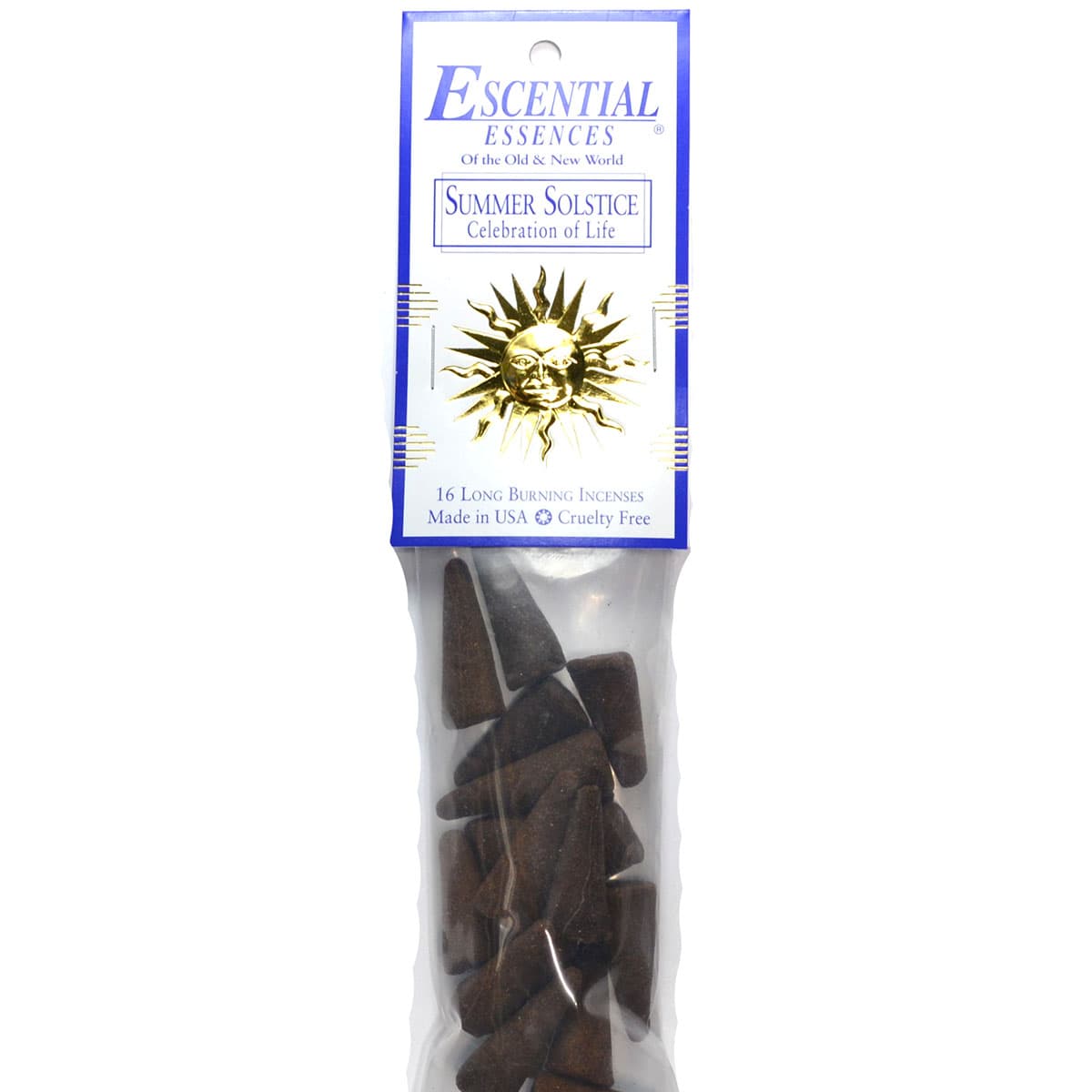 16/pk Summer Solstice escential essences incense cones
