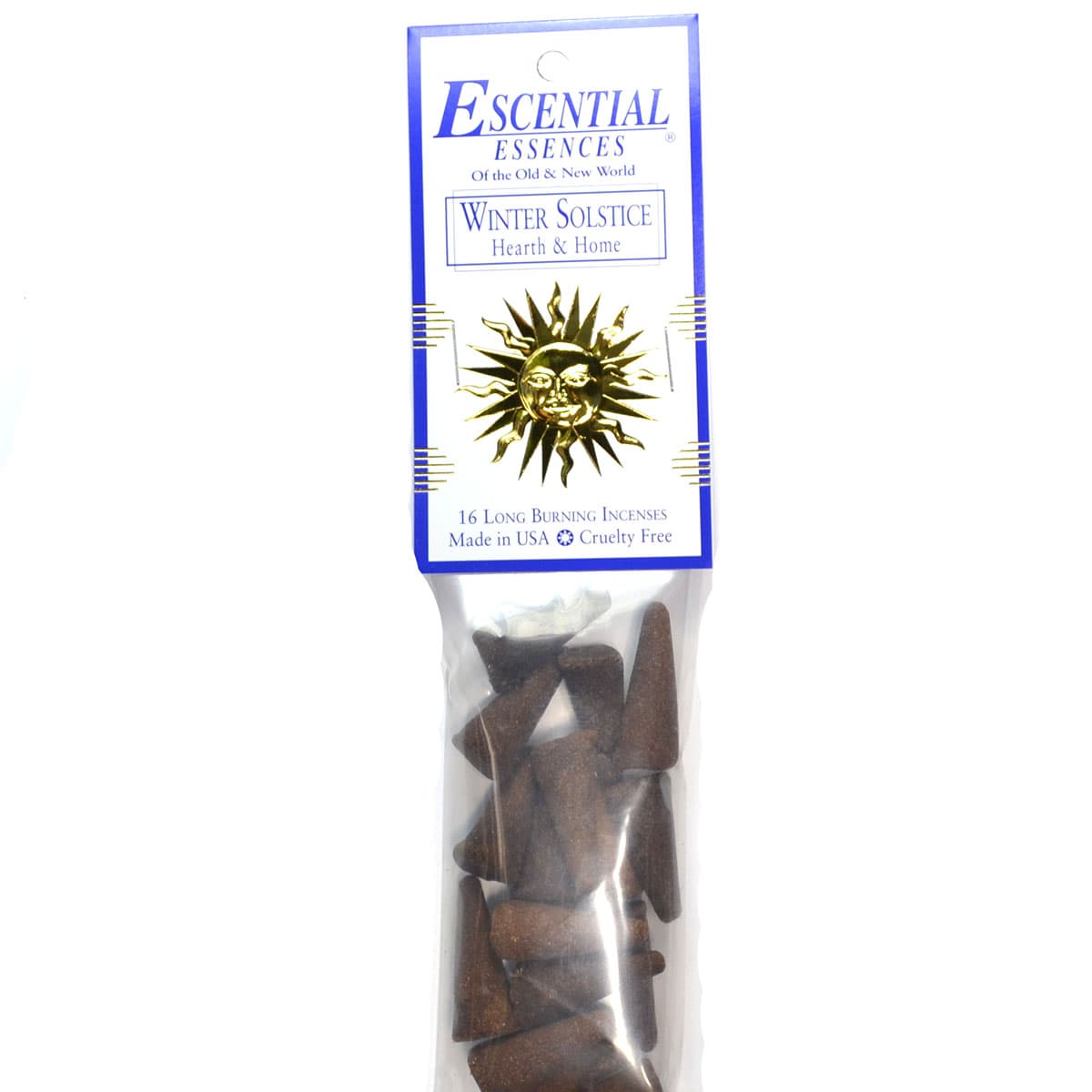 16/pk Winter Solstice escential essences incense cones