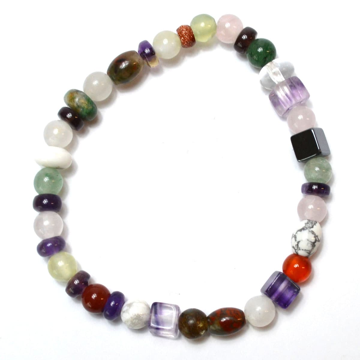 4-6mm Mixed stones & shapes bracelet