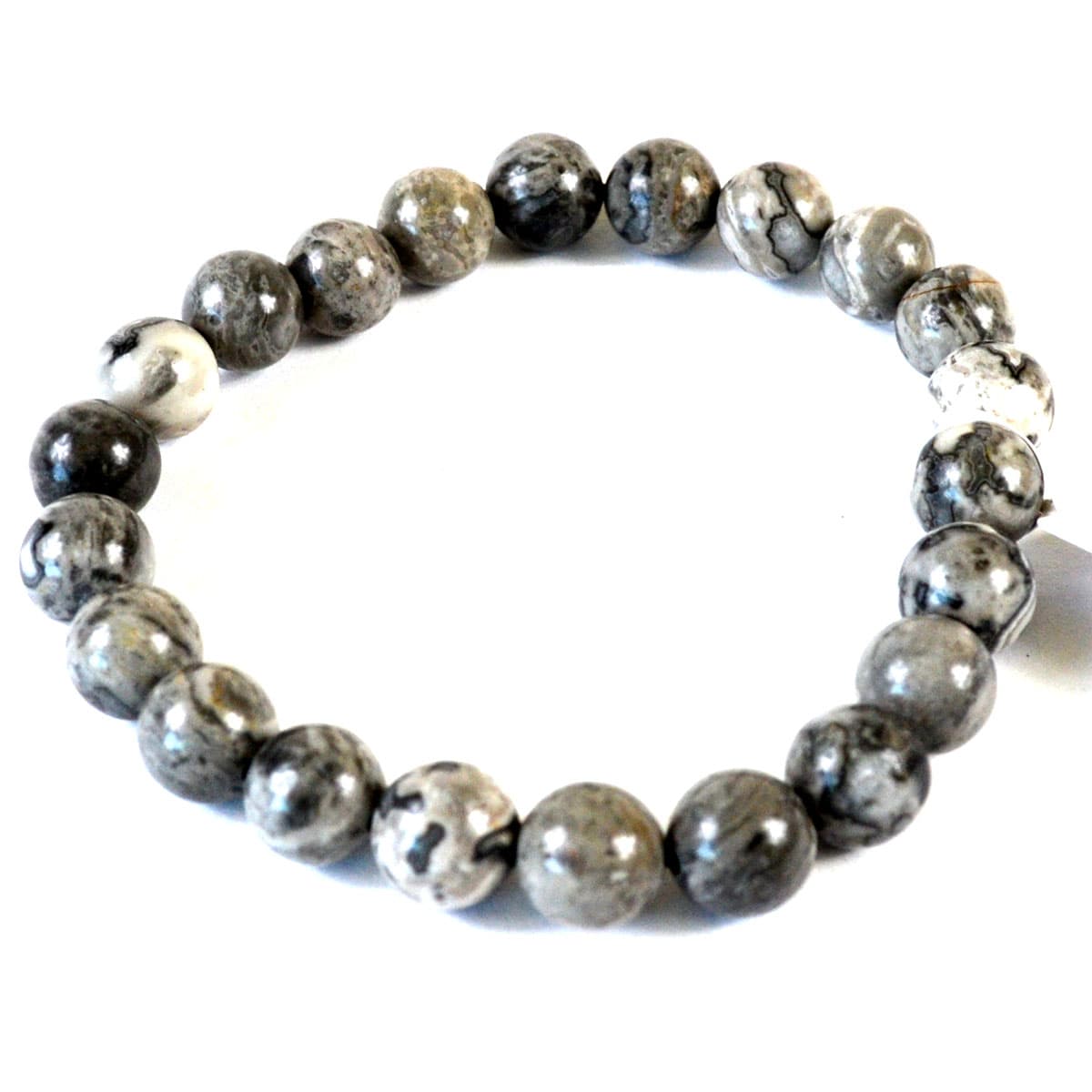 8mm Map Stone Jasper bracelet