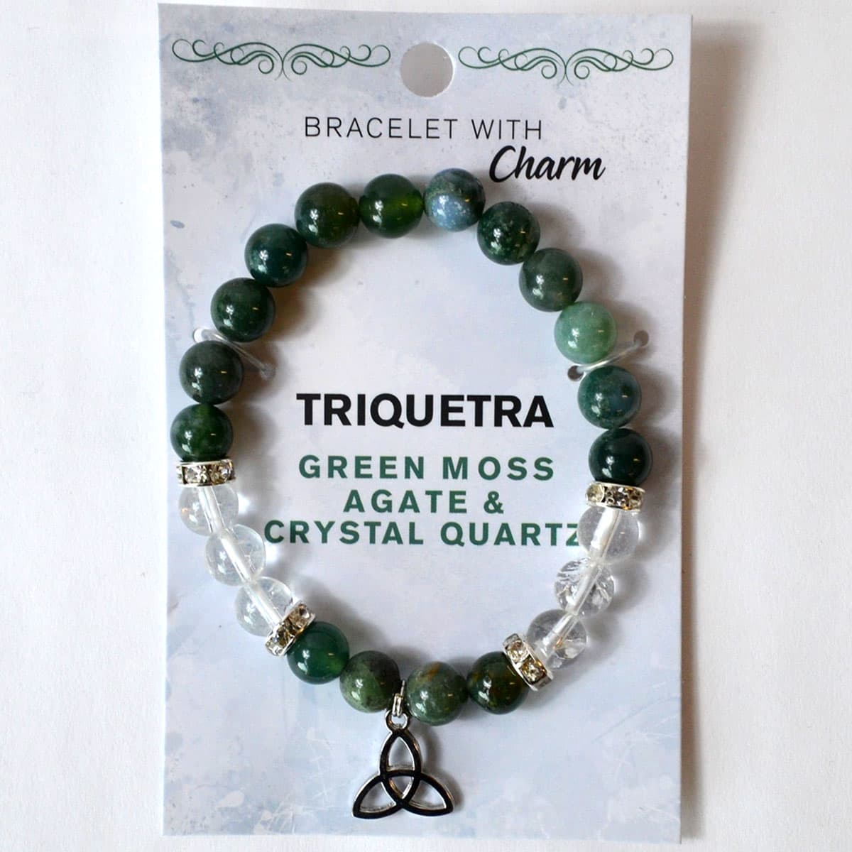 8mm Moss, Green/ Triquetra