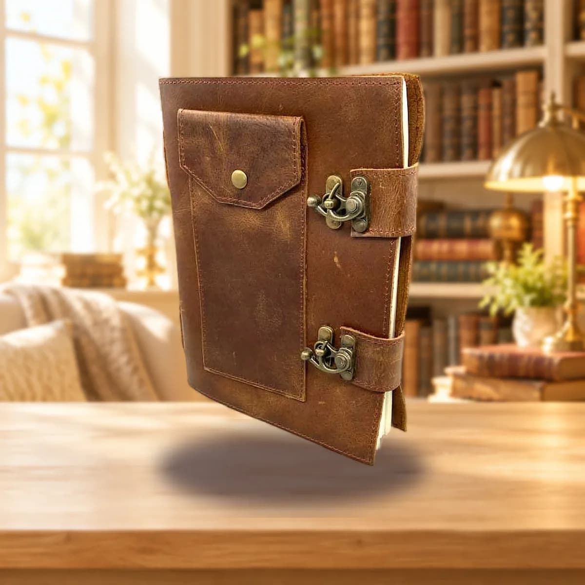 Soft leather w/ Double latch