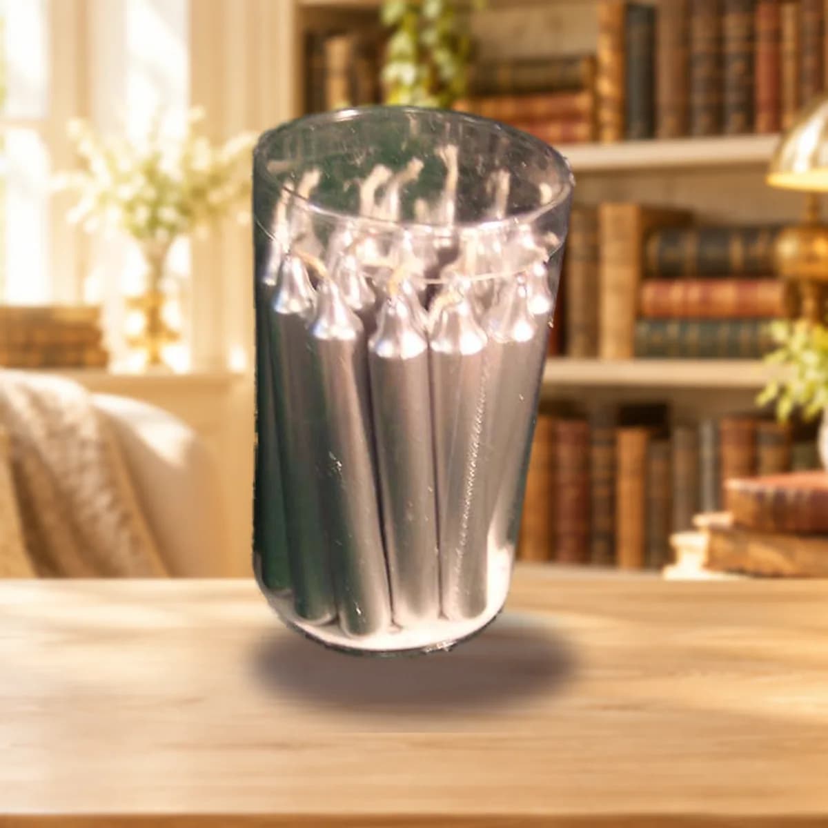 1/2" Silver Chime Candle 20 pack