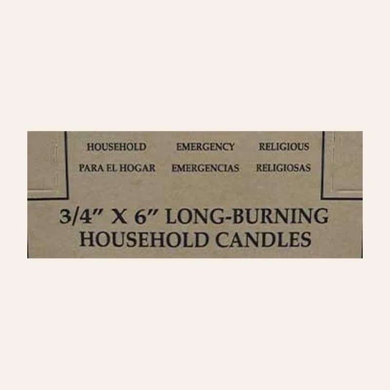 (set of 36) Yellow 6" household candle