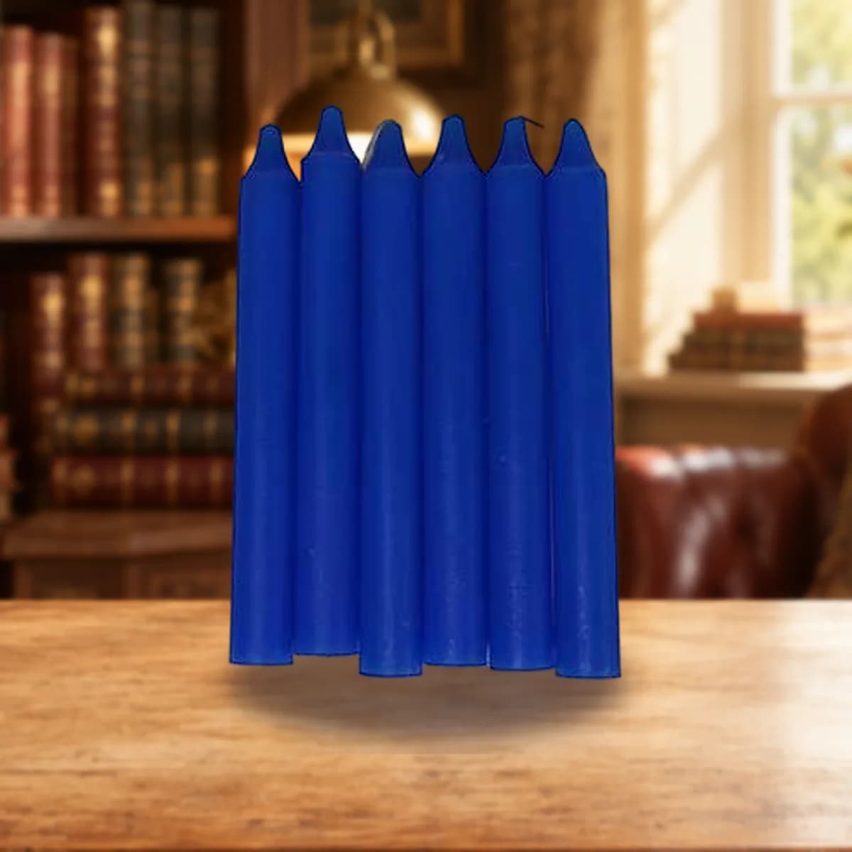 (set of 6) Blue 6" household candle