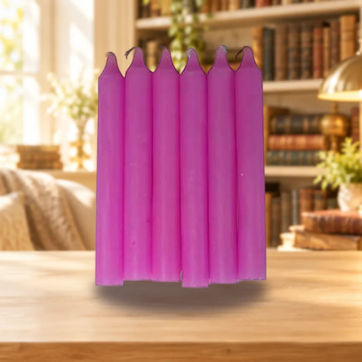 (set of 6) Pink 6" household candle