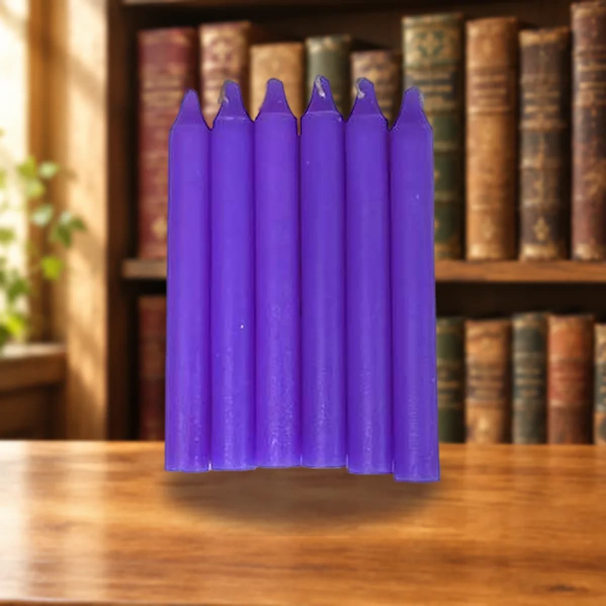 (set of 6) Purple 6" household candle
