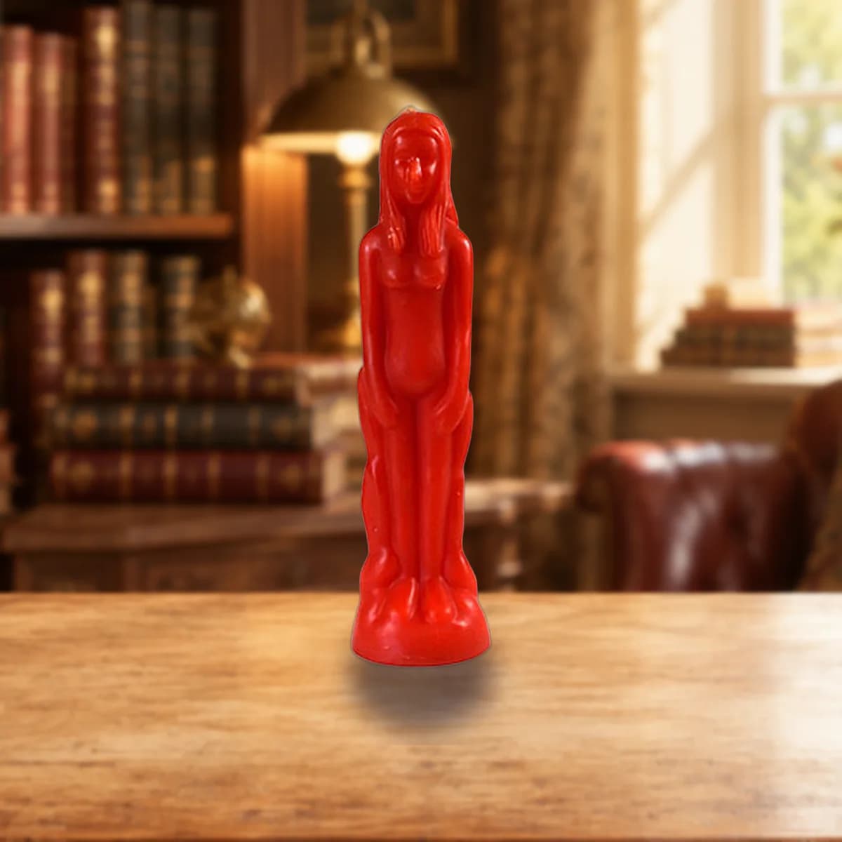8" Red Female candle