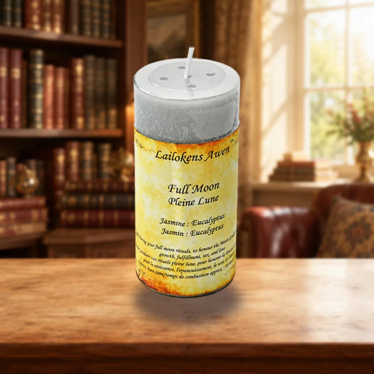 4" Full Moon scented Lailokens Awen candle