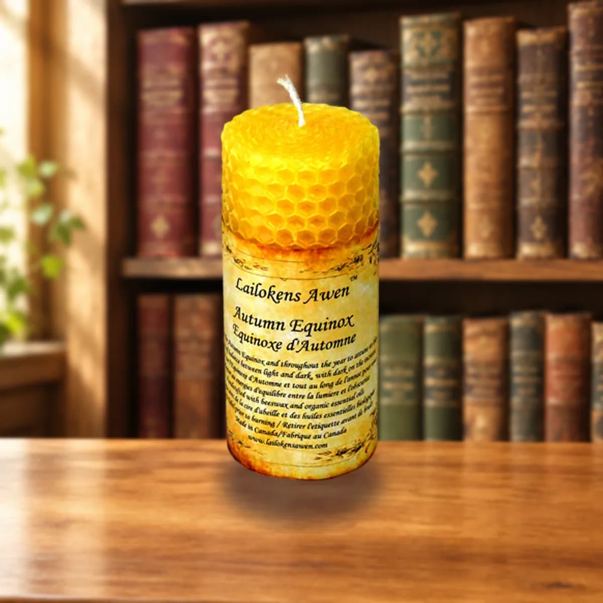 4" Autumn Equanox Altar Lailokens Awen candle