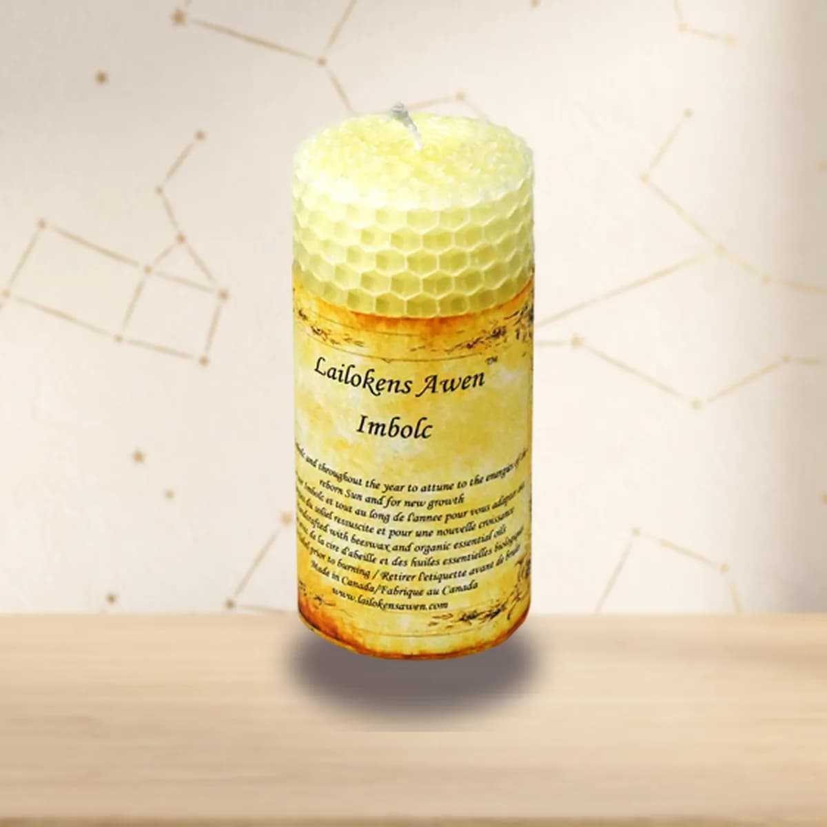 4" Imbolc Sabbat Lailokens Awen candle