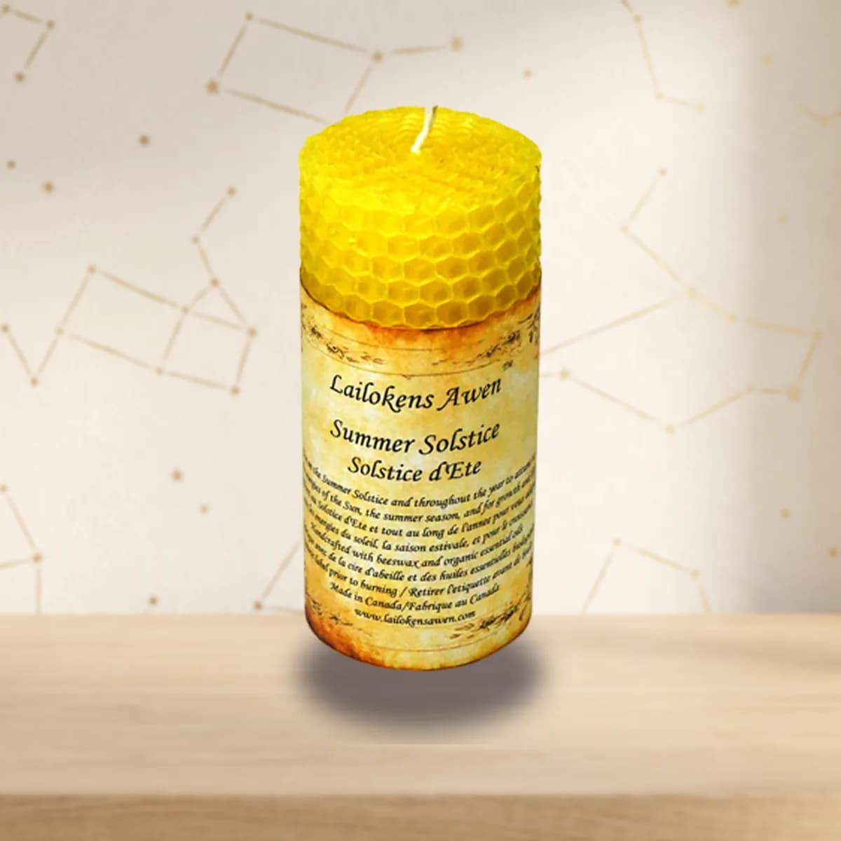4" Summer Solstice Altar Lailokens Awen candle