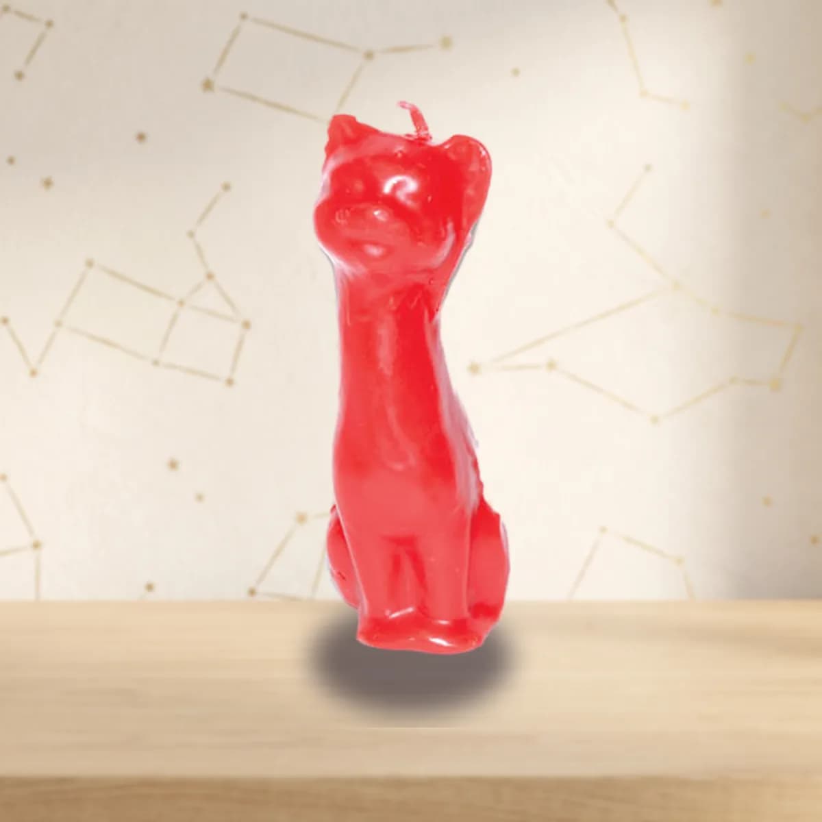 5 1/2" Red Cat candle
