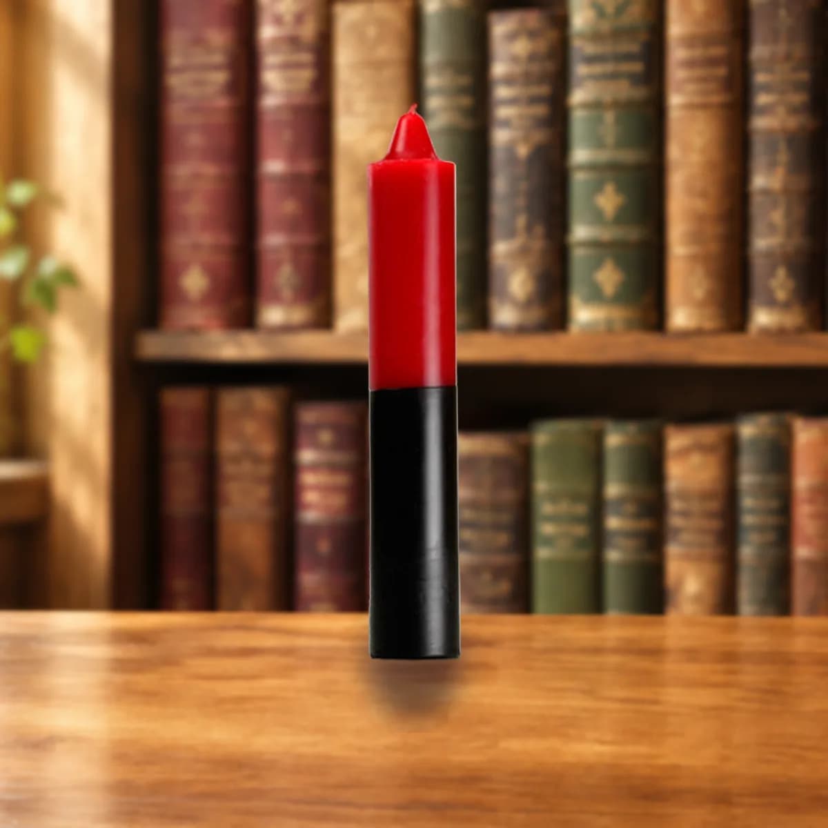 9" Red/ Black pillar candle