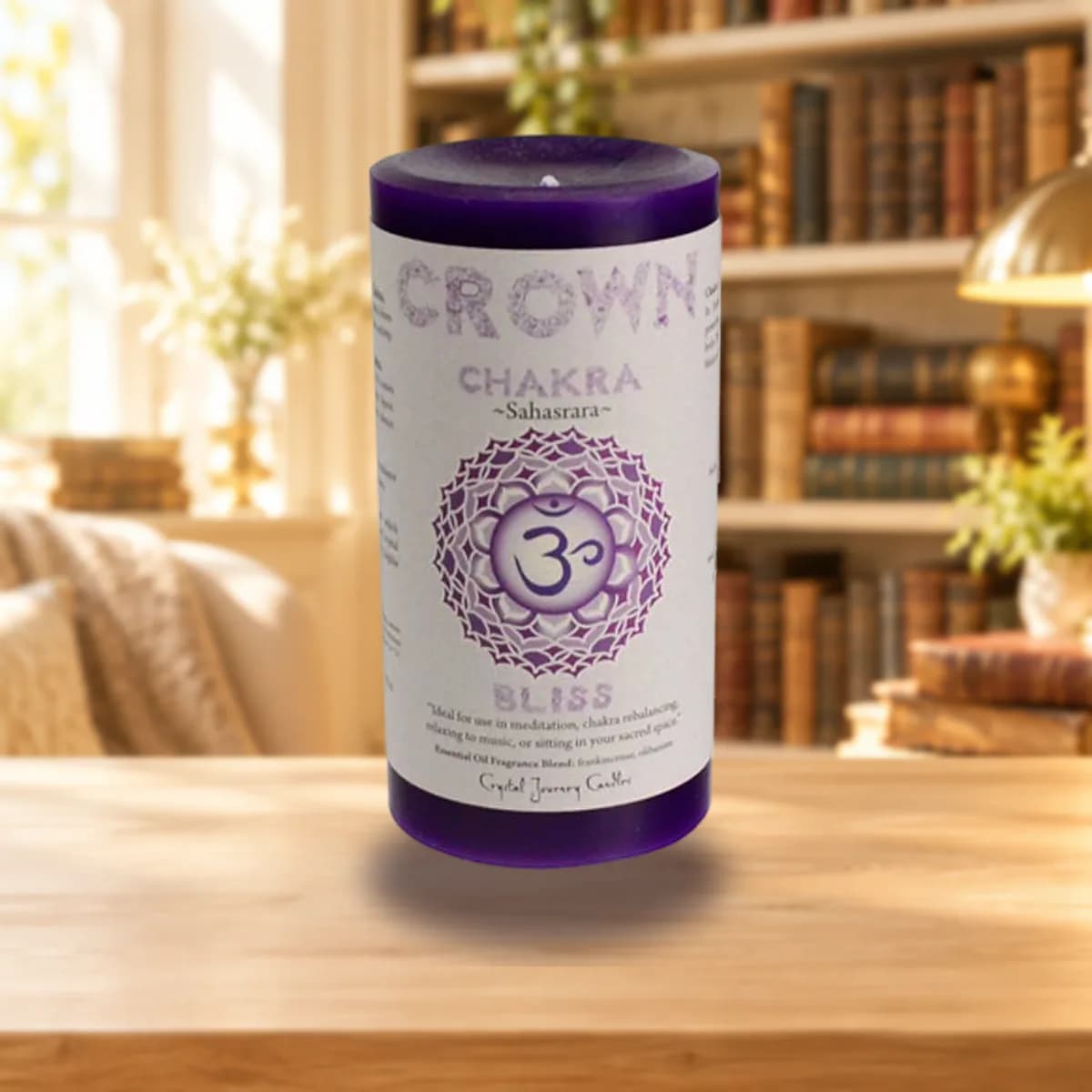 Crown Chakra pillar candle 3" x 6"
