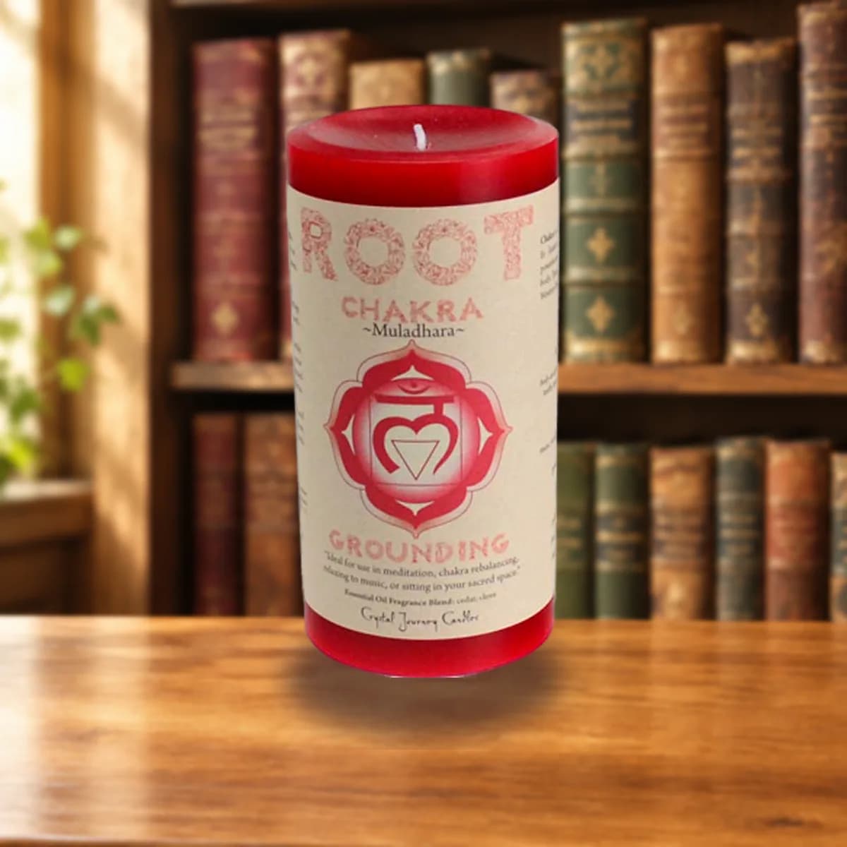 Root Chakra pillar candle 3" x 6"