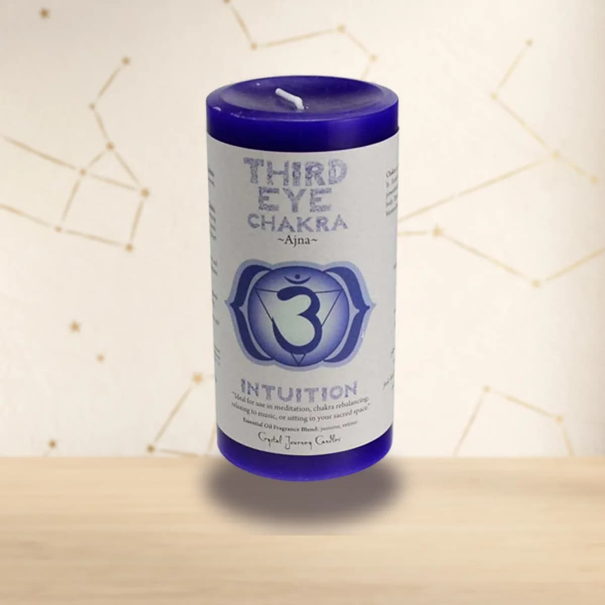 Third Eye Chakra pillar candle 3" x 6"