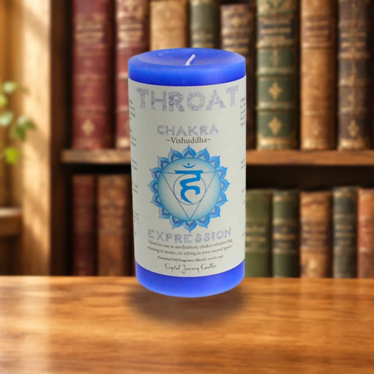 Throat Chakra pillar candle 3" x 6"