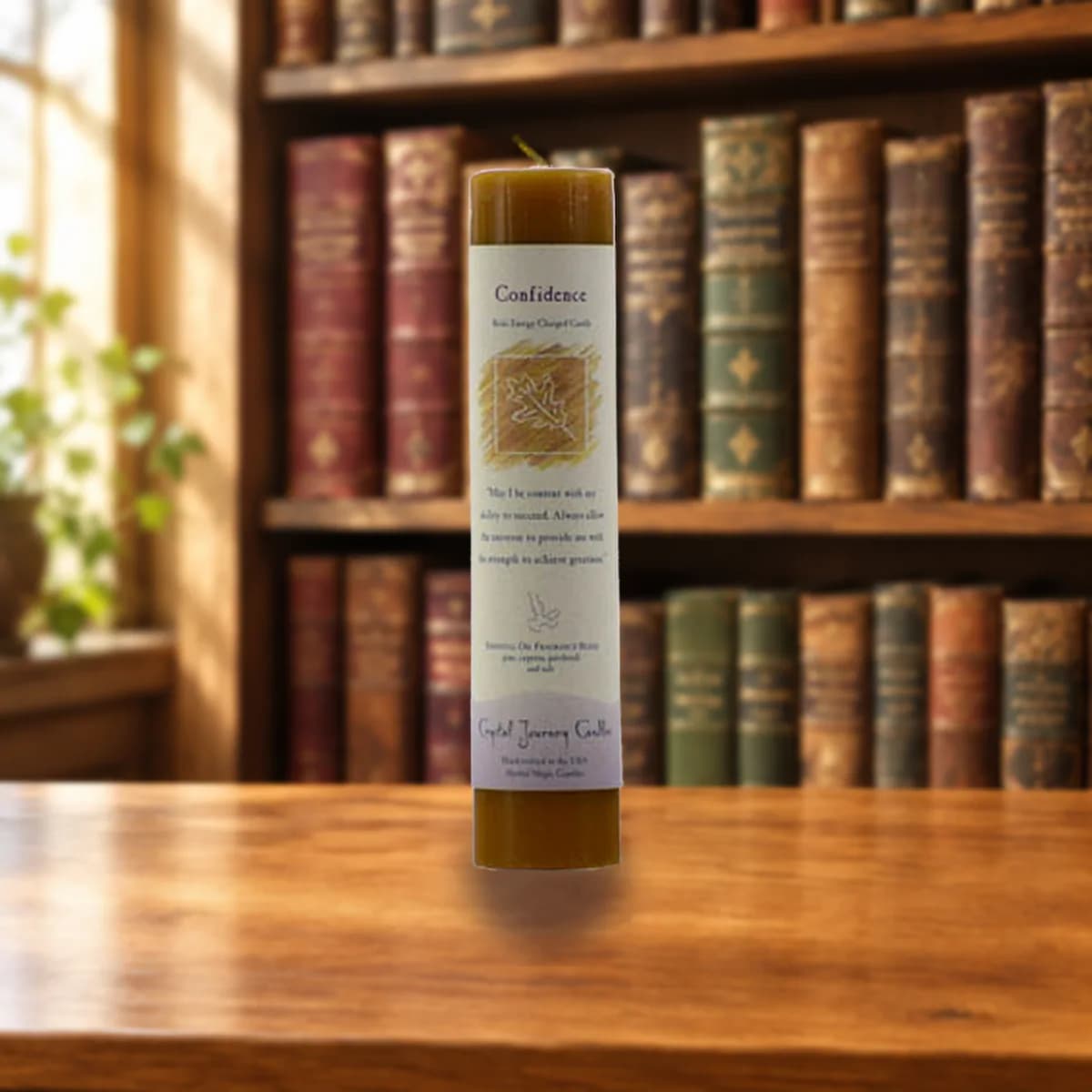 Confidence Reiki Charged pillar candle