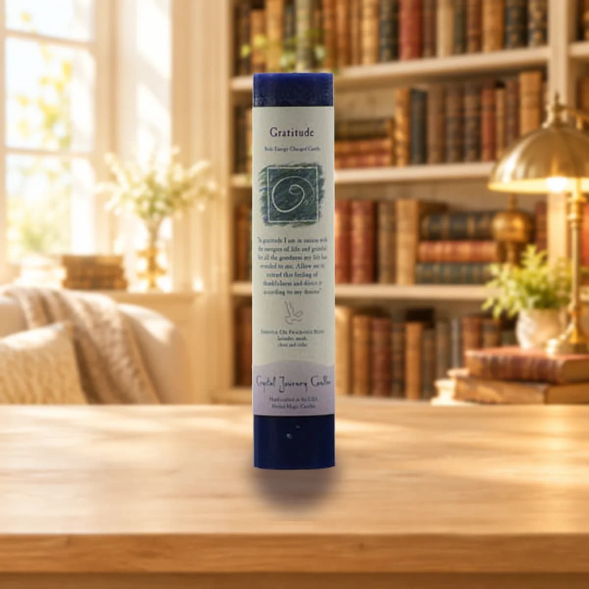 Gratitude Reiki Charged pillar candle