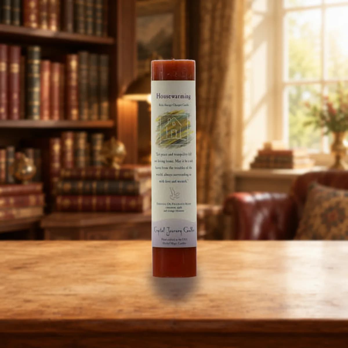 Housewarming Reiki Charged pillar candle