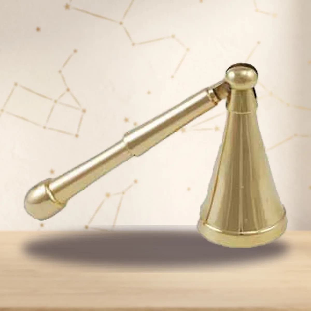 Long-Bell Brass Candle Snuffer