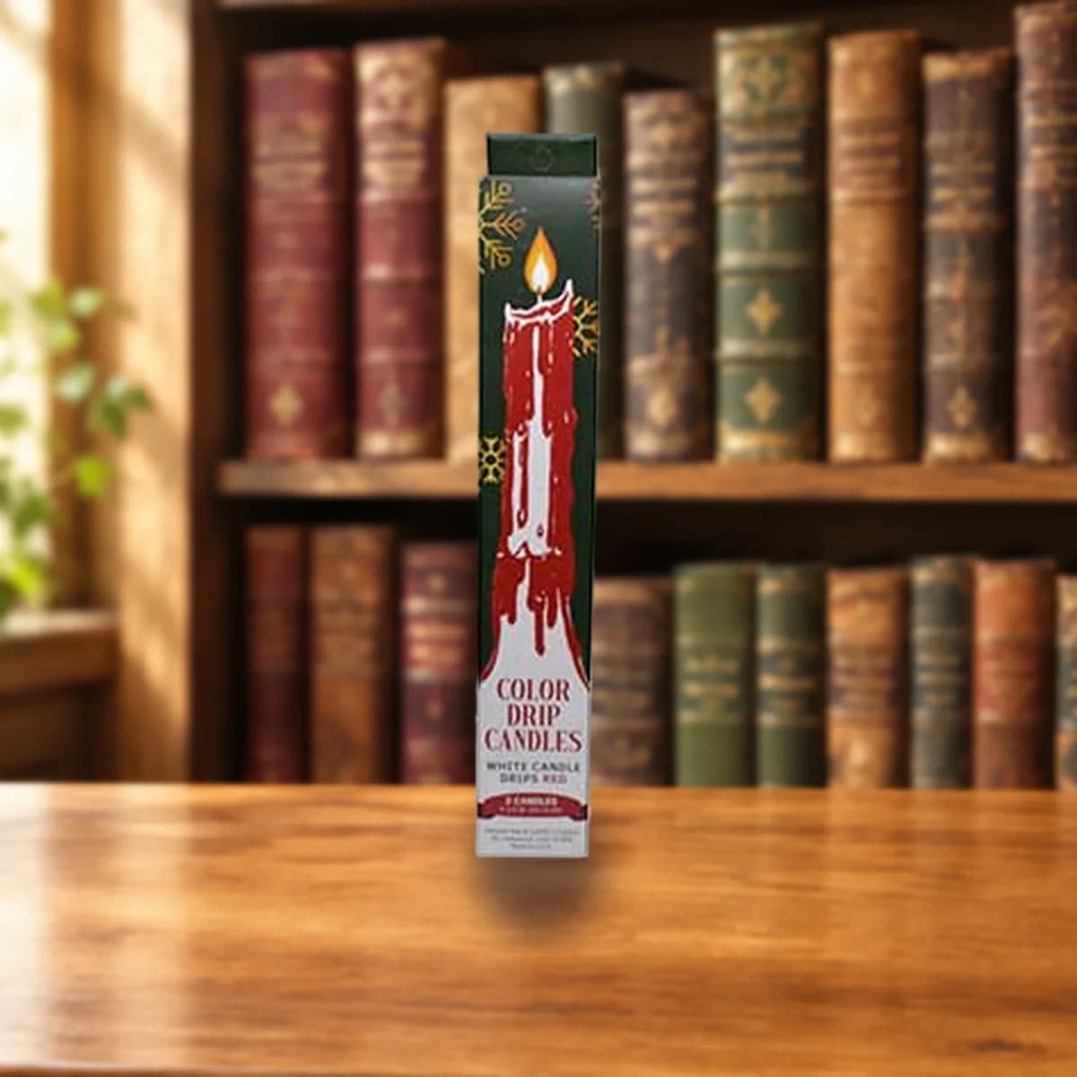 (set of 2) Red Drip candles