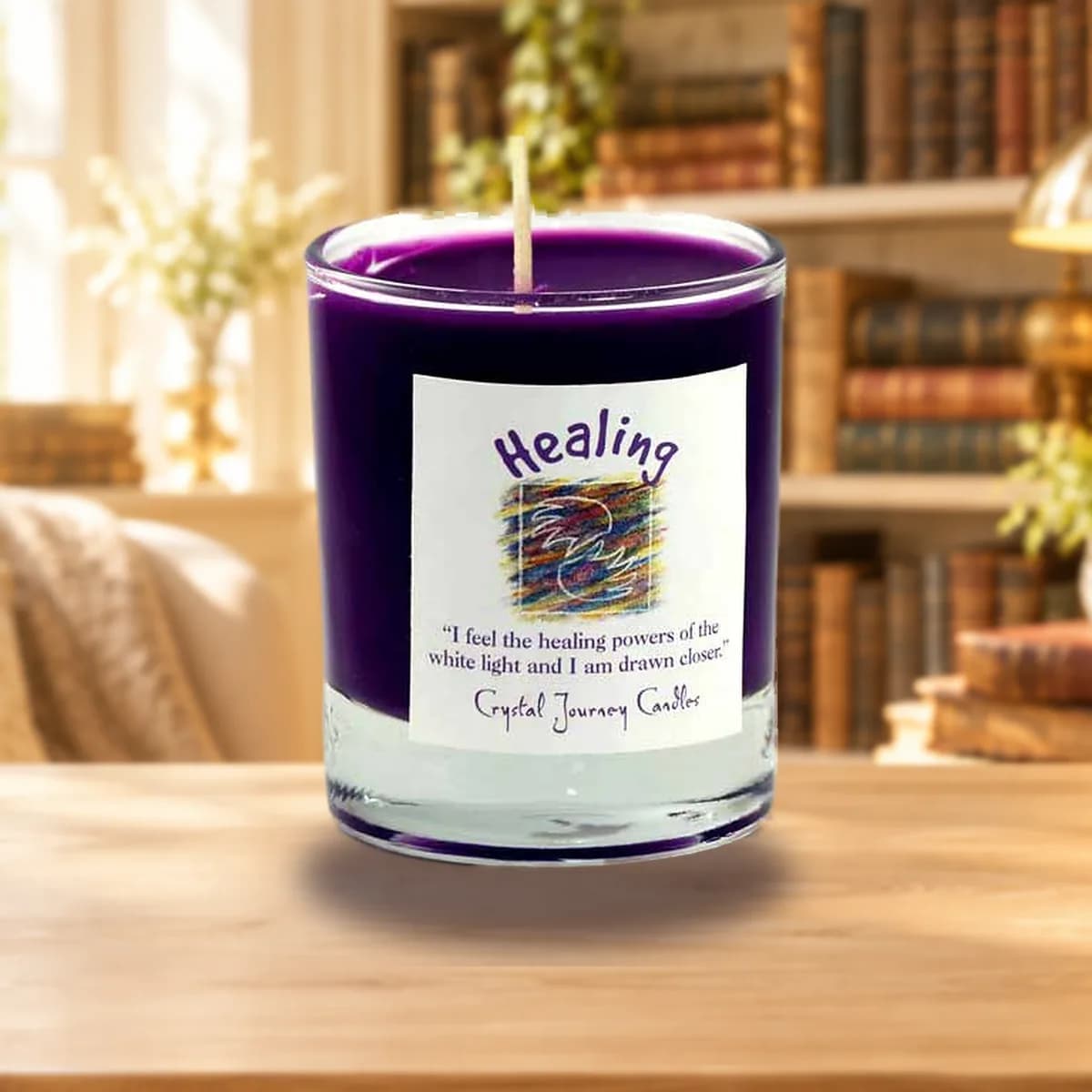 Healing soy votive candle