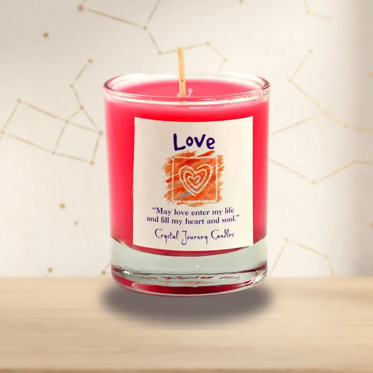 Love soy votive candle
